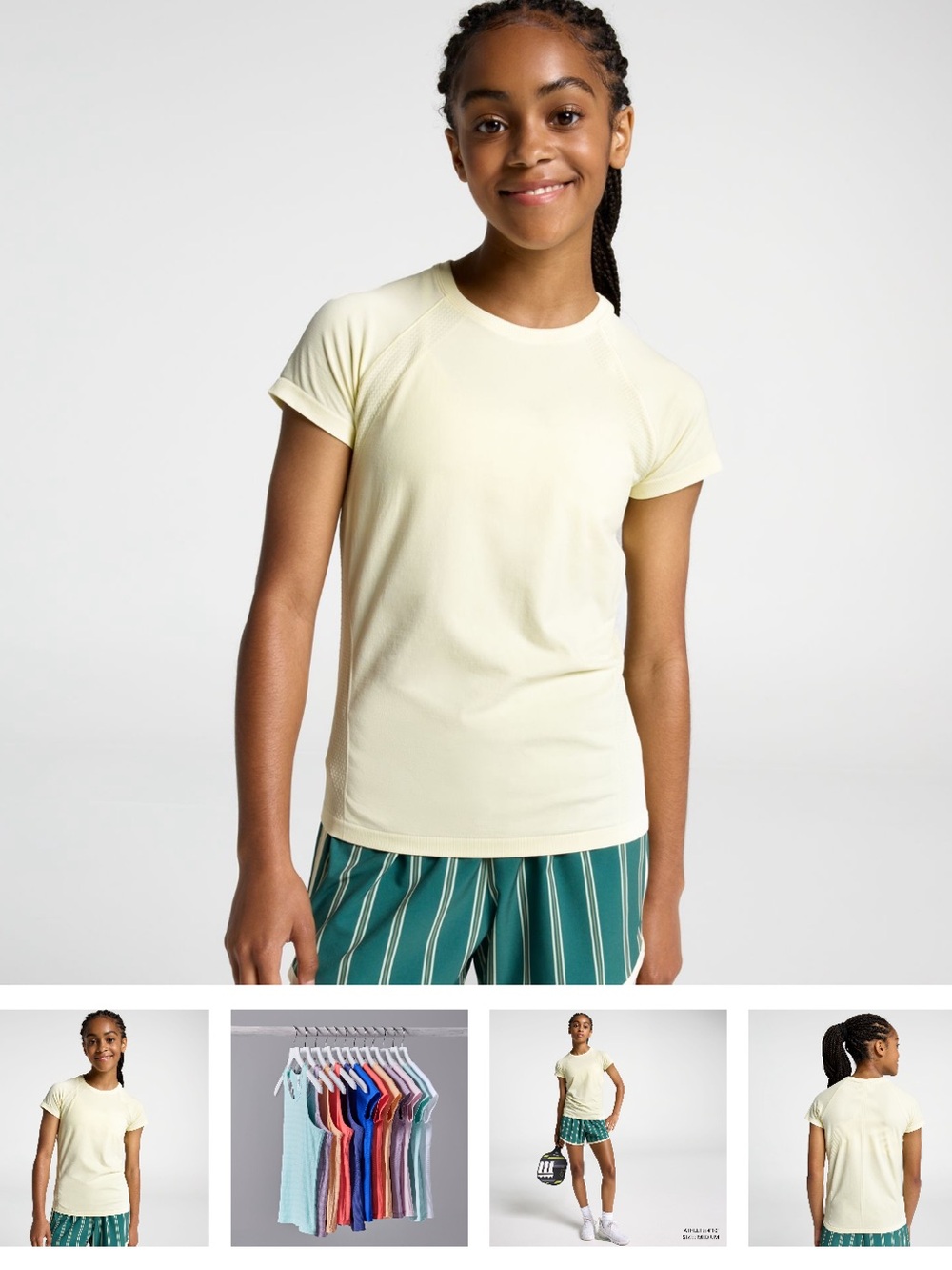 NWT DSG Short Sleeve Seamless Tee in Pale Yellow